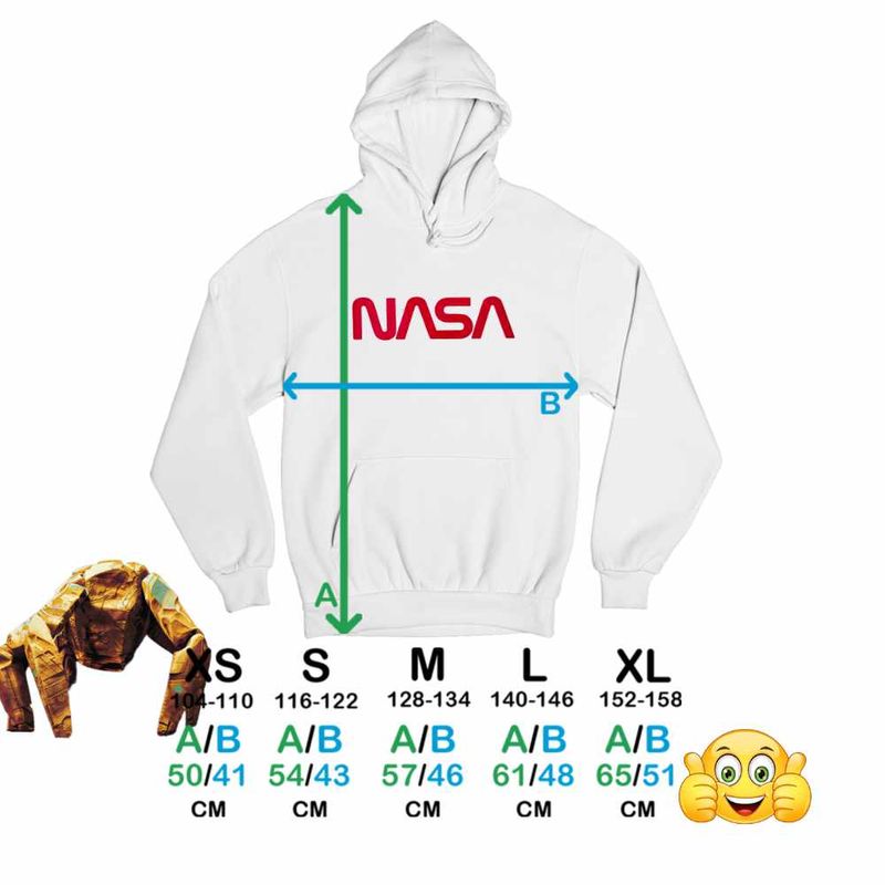 Fashion, accesorii si bijuterii - Copii - Imbracaminte copii - Pulovere si hanorace copii - Hanorac Copii Baieti Project Hail Mary NASA, alb, marime XS Copii - Infinity.ro