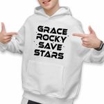 Fashion, accesorii si bijuterii - Copii - Imbracaminte copii - Pulovere si hanorace copii - Hanorac Copii Baieti Project Hail Mary Grace Rocky Save Stars, alb, marime XS Copii - Infinity.ro