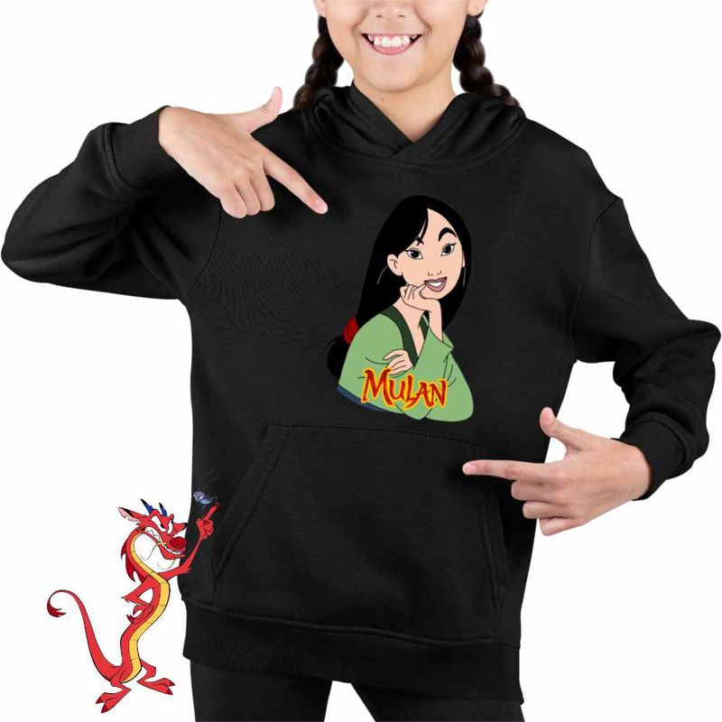 Fashion, accesorii si bijuterii - Copii - Imbracaminte copii - Pulovere si hanorace copii - Hanorac Copii Fete Mulan Kung Fu, negru, marime XL Copii - Infinity.ro