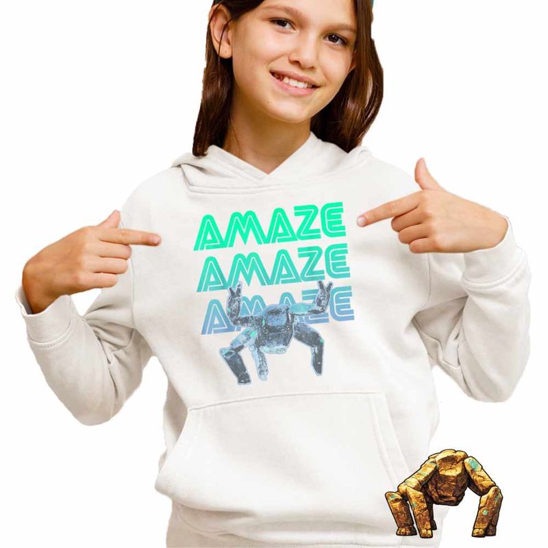 Fashion, accesorii si bijuterii - Copii - Imbracaminte copii - Pulovere si hanorace copii - Hanorac Copii Fete Project Hail Mary Rocky Amaze Eridian Alien Engineer, alb, marime L Copii - Infinity.ro