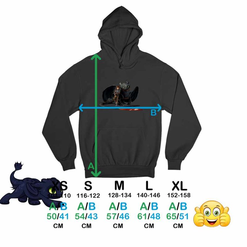 Fashion, accesorii si bijuterii - Copii - Imbracaminte copii - Pulovere si hanorace copii - Hanorac Copii Fete Hiccup Toothless How to train your dragon, negru, marime XL Copii - Infinity.ro