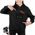 Fashion, accesorii si bijuterii - Copii - Imbracaminte copii - Pulovere si hanorace copii - Hanorac Copii Fete Night Fury How to train your dragon, negru, marime XS Copii - Infinity.ro