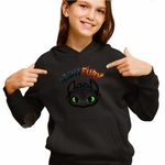 Fashion, accesorii si bijuterii - Copii - Imbracaminte copii - Pulovere si hanorace copii - Hanorac Copii Fete Night Fury How to train your dragon, negru, marime XS Copii - Infinity.ro