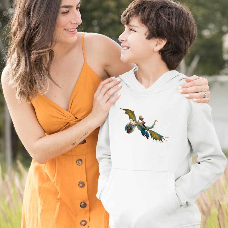 Fashion, accesorii si bijuterii - Copii - Imbracaminte copii - Pulovere si hanorace copii - Hanorac Copii Baieti Dragon Astrid How to train your dragon, alb, marime M Copii - Infinity.ro