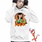 Fashion, accesorii si bijuterii - Copii - Imbracaminte copii - Pulovere si hanorace copii - Hanorac Copii Baieti Mulan Crikee, alb, marime L Copii - Infinity.ro