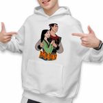 Fashion, accesorii si bijuterii - Copii - Imbracaminte copii - Pulovere si hanorace copii - Hanorac Copii Baieti Mulan Shang, alb, marime S Copii - Infinity.ro