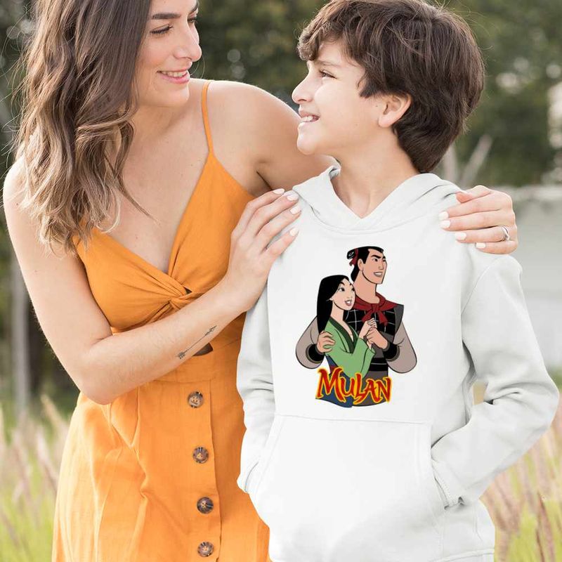 Fashion, accesorii si bijuterii - Copii - Imbracaminte copii - Pulovere si hanorace copii - Hanorac Copii Baieti Mulan Shang, alb, marime S Copii - Infinity.ro