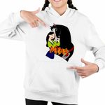 Fashion, accesorii si bijuterii - Copii - Imbracaminte copii - Pulovere si hanorace copii - Hanorac Copii Fete Mulan Khan Cal, alb, marime L Copii - Infinity.ro