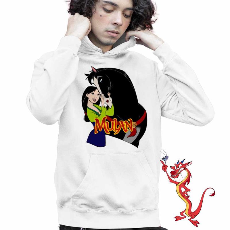 Fashion, accesorii si bijuterii - Copii - Imbracaminte copii - Pulovere si hanorace copii - Hanorac Copii Baieti Mulan Khan Cal, alb, marime M Copii - Infinity.ro