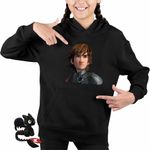 Fashion, accesorii si bijuterii - Copii - Imbracaminte copii - Pulovere si hanorace copii - Hanorac Copii Fete Hiccup Viking Dragon Rider How to train your dragon, negru, marime L Copii - Infinity.ro
