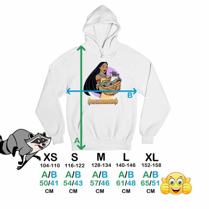 Fashion, accesorii si bijuterii - Copii - Imbracaminte copii - Pulovere si hanorace copii - Hanorac Copii Baieti Pocahontas Meeko, alb, marime S Copii - Infinity.ro