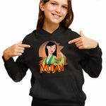 Fashion, accesorii si bijuterii - Copii - Imbracaminte copii - Pulovere si hanorace copii - Hanorac Copii Fete Mulan Crikee, negru, marime S Copii - Infinity.ro
