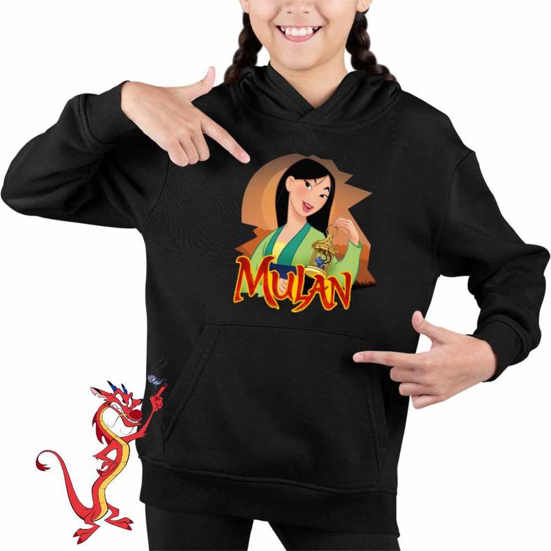 Fashion, accesorii si bijuterii - Copii - Imbracaminte copii - Pulovere si hanorace copii - Hanorac Copii Fete Mulan Crikee, negru, marime S Copii - Infinity.ro