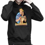 Fashion, accesorii si bijuterii - Copii - Imbracaminte copii - Pulovere si hanorace copii - Hanorac Copii Baieti Pocahontas Love John Valentines Day, negru, marime XS Copii - Infinity.ro