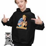 Fashion, accesorii si bijuterii - Copii - Imbracaminte copii - Pulovere si hanorace copii - Hanorac Copii Baieti Pocahontas Love John Valentines Day, negru, marime XS Copii - Infinity.ro