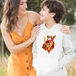 Fashion, accesorii si bijuterii - Copii - Imbracaminte copii - Pulovere si hanorace copii - Hanorac Copii Baieti Mulan Mushu Crikee, alb, marime XL Copii - Infinity.ro