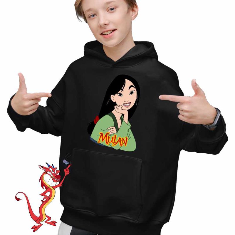 Fashion, accesorii si bijuterii - Copii - Imbracaminte copii - Pulovere si hanorace copii - Hanorac Copii Baieti Mulan Kung Fu, negru, marime XS Copii - Infinity.ro