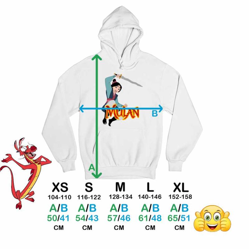 Fashion, accesorii si bijuterii - Copii - Imbracaminte copii - Pulovere si hanorace copii - Hanorac Copii Fete Mulan Sword Attack, alb, marime S Copii - Infinity.ro