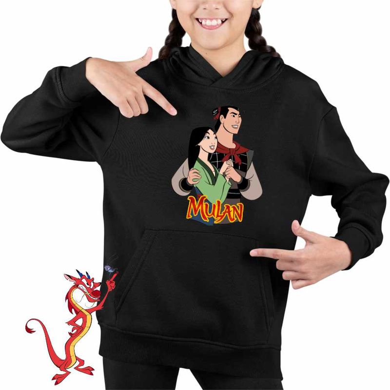 Fashion, accesorii si bijuterii - Copii - Imbracaminte copii - Pulovere si hanorace copii - Hanorac Copii Fete Mulan Shang, negru, marime L Copii - Infinity.ro