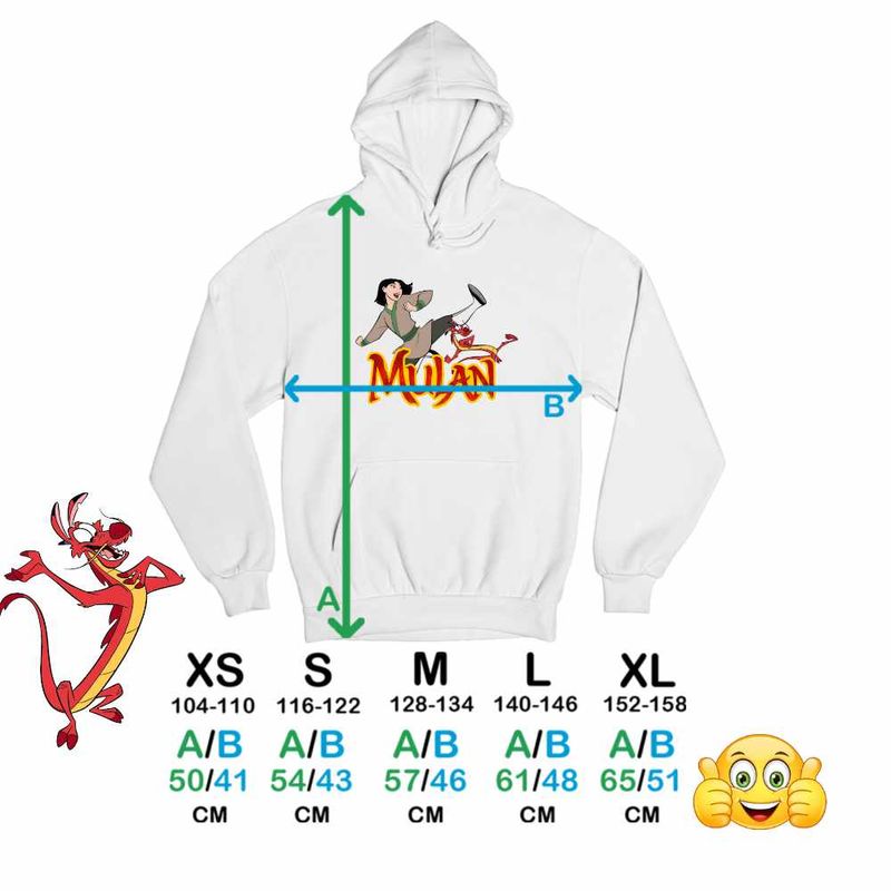 Fashion, accesorii si bijuterii - Copii - Imbracaminte copii - Pulovere si hanorace copii - Hanorac Copii Fete Mulan Mushu Kung Fu, alb, marime XL Copii - Infinity.ro