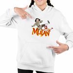 Fashion, accesorii si bijuterii - Copii - Imbracaminte copii - Pulovere si hanorace copii - Hanorac Copii Fete Mulan Mushu Kung Fu, alb, marime XL Copii - Infinity.ro