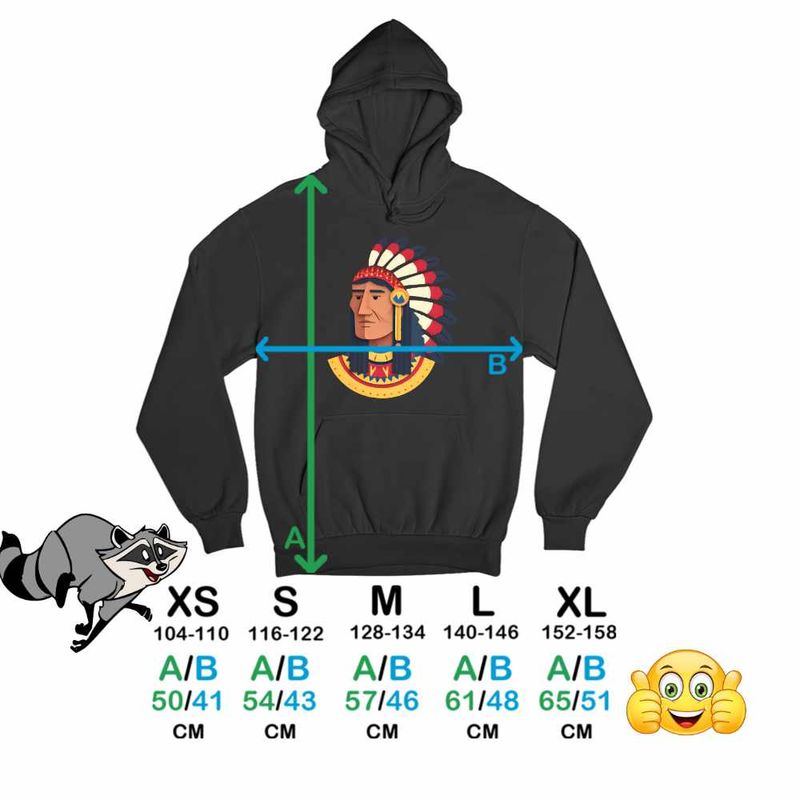Fashion, accesorii si bijuterii - Copii - Imbracaminte copii - Pulovere si hanorace copii - Hanorac Copii Fete Native American Chief Pene, negru, marime XL Copii - Infinity.ro