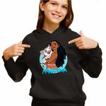 Fashion, accesorii si bijuterii - Copii - Imbracaminte copii - Pulovere si hanorace copii - Hanorac Copii Fete Moana Vaiana Pua, negru, marime L Copii - Infinity.ro