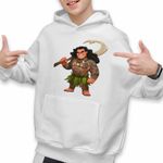 Fashion, accesorii si bijuterii - Copii - Imbracaminte copii - Pulovere si hanorace copii - Hanorac Copii Baieti Maui Moana Vaiana, alb, marime S Copii - Infinity.ro