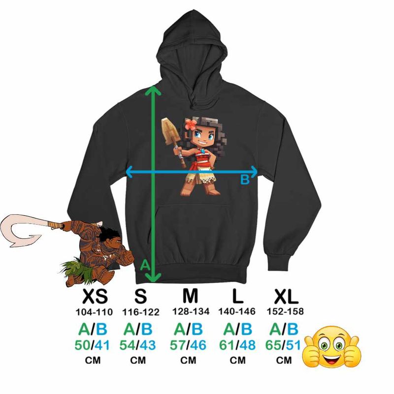 Fashion, accesorii si bijuterii - Copii - Imbracaminte copii - Pulovere si hanorace copii - Hanorac Copii Baieti Moana Vaiana Minecraft Roblox, negru, marime XS Copii - Infinity.ro