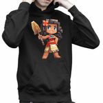 Fashion, accesorii si bijuterii - Copii - Imbracaminte copii - Pulovere si hanorace copii - Hanorac Copii Baieti Moana Vaiana Minecraft Roblox, negru, marime XS Copii - Infinity.ro
