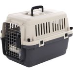 Petshop - Accesorii petshop - Culcusuri si custi - Genti si articole transport - Cusca pentru transport Caini sau Pisici, Karlie Nommand, marime M, dimensiuni 67 x 51 x 47 cm, culoare Gri/Alb - Infinity.ro