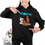 Fashion, accesorii si bijuterii - Copii - Imbracaminte copii - Pulovere si hanorace copii - Hanorac Copii Fete Moana Pua Simea Vaiana, negru, marime XS Copii - Infinity.ro