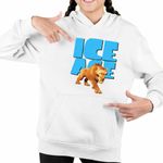Fashion, accesorii si bijuterii - Copii - Imbracaminte copii - Pulovere si hanorace copii - Hanorac Copii Fete Ice Age Diego Smilodon Tigru, alb, marime XS Copii - Infinity.ro
