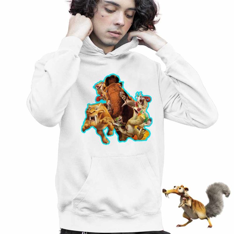 Fashion, accesorii si bijuterii - Copii - Imbracaminte copii - Pulovere si hanorace copii - Hanorac Copii Baieti Ice Age Dream Team, alb, marime XL Copii - Infinity.ro
