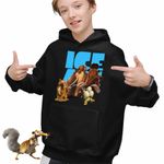 Fashion, accesorii si bijuterii - Copii - Imbracaminte copii - Pulovere si hanorace copii - Hanorac Copii Baieti Ice Age Manny Crazy Times, negru, marime S Copii - Infinity.ro