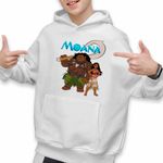 Fashion, accesorii si bijuterii - Copii - Imbracaminte copii - Pulovere si hanorace copii - Hanorac Copii Baieti Moana Maui Vaiana, alb, marime L Copii - Infinity.ro