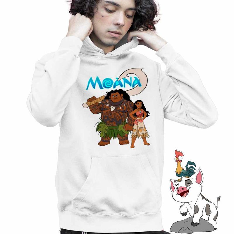 Fashion, accesorii si bijuterii - Copii - Imbracaminte copii - Pulovere si hanorace copii - Hanorac Copii Baieti Moana Maui Vaiana, alb, marime L Copii - Infinity.ro