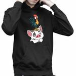 Fashion, accesorii si bijuterii - Copii - Imbracaminte copii - Pulovere si hanorace copii - Hanorac Copii Baieti Pua Heihei Moana Vaiana, negru, marime XL Copii - Infinity.ro