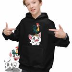 Fashion, accesorii si bijuterii - Copii - Imbracaminte copii - Pulovere si hanorace copii - Hanorac Copii Baieti Pua Heihei Moana Vaiana, negru, marime XL Copii - Infinity.ro