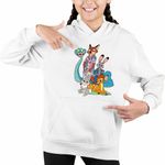 Fashion, accesorii si bijuterii - Copii - Imbracaminte copii - Pulovere si hanorace copii - Hanorac Copii Fete Bambi Zootopia Iepuras Sarpe Vulpe, alb, marime XS Copii - Infinity.ro
