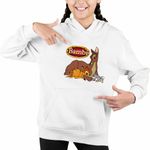 Fashion, accesorii si bijuterii - Copii - Imbracaminte copii - Pulovere si hanorace copii - Hanorac Copii Fete Bambi Mama Thumper Padura Caprioara, alb, marime XL Copii - Infinity.ro
