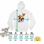 Fashion, accesorii si bijuterii - Copii - Imbracaminte copii - Pulovere si hanorace copii - Hanorac Copii Fete Bambi Papa Strumf Flower Thumper Sconcs Padure, alb, marime XS Copii - Infinity.ro