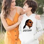Fashion, accesorii si bijuterii - Copii - Imbracaminte copii - Pulovere si hanorace copii - Hanorac Copii Baieti Future Rapper Trap Music, alb, marime XS Copii - Infinity.ro