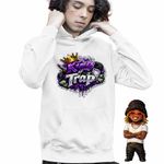 Fashion, accesorii si bijuterii - Copii - Imbracaminte copii - Pulovere si hanorace copii - Hanorac Copii Baieti Future King Trap, alb, marime XS Copii - Infinity.ro