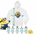 Fashion, accesorii si bijuterii - Copii - Imbracaminte copii - Pulovere si hanorace copii - Hanorac Copii Baieti Minions Six Seven Gogosi 67 Despicable, alb, marime XL Copii - Infinity.ro
