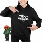 Fashion, accesorii si bijuterii - Copii - Imbracaminte copii - Pulovere si hanorace copii - Hanorac Copii Fete Trap Music Don Toliver Playboi Carti, negru, marime XS Copii - Infinity.ro