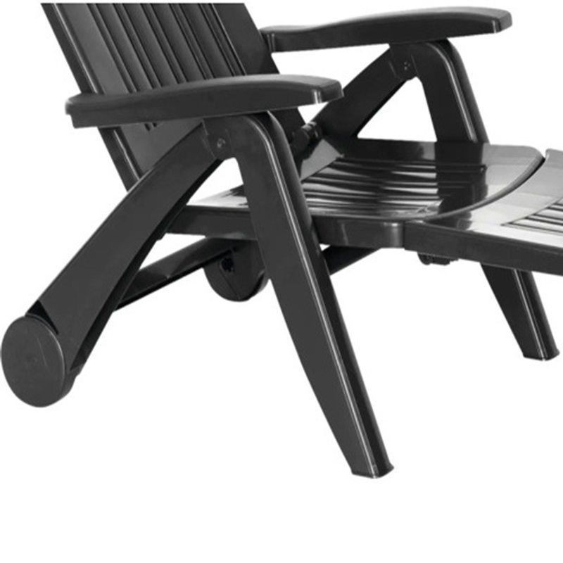 Casa si Gradina - Gradina si terasa - Mobilier exterior - Scaune si sezlonguri gradina - Sezlong de Plaja sau Gradina, reglabil, dimensiune 190 x 60 x 72 cm, material plastic, culoare Negru - Infinity.ro