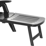 Casa si Gradina - Gradina si terasa - Mobilier exterior - Scaune si sezlonguri gradina - Sezlong de Plaja sau Gradina, reglabil, dimensiune 190 x 60 x 72 cm, material plastic, culoare Negru - Infinity.ro