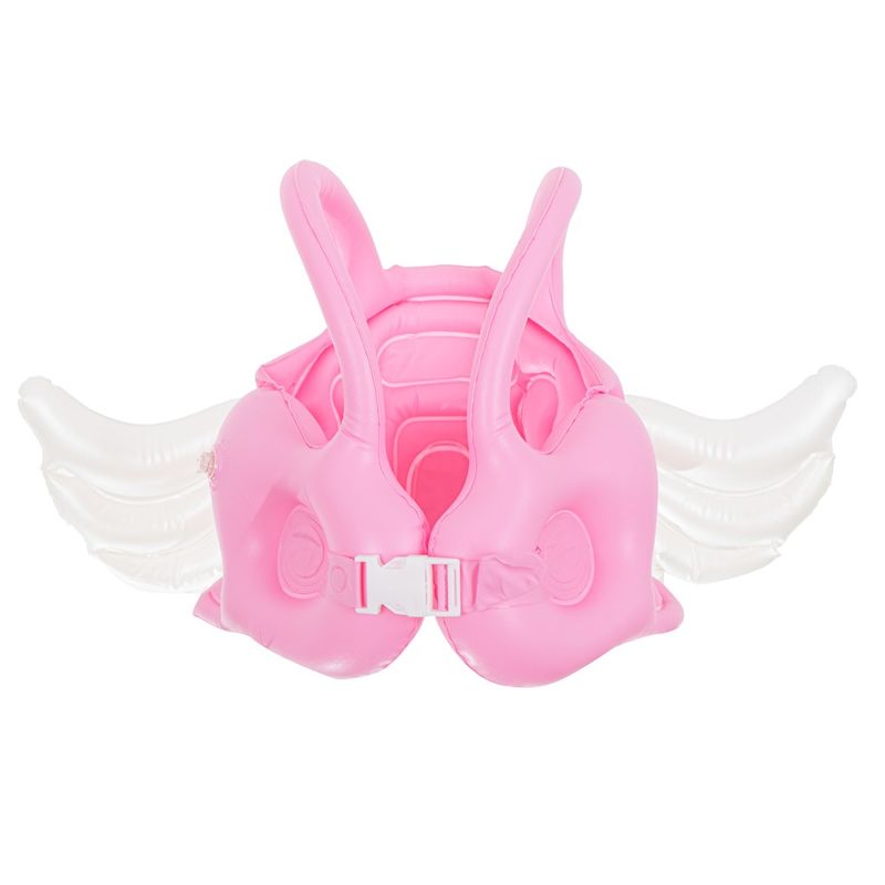 Jucarii, Copii si Bebe - Jucarii si jocuri - Jucarii de exterior - Colaci, ochelari si accesorii inot copii - Vesta gonflabila de inot cu aripioare, pentru copii, culoare Roz - Infinity.ro