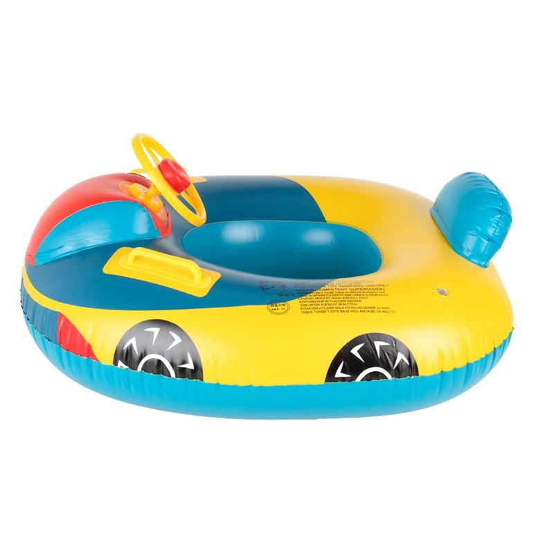 Jucarii, Copii si Bebe - Jucarii si jocuri - Jucarii de exterior - Colaci, ochelari si accesorii inot copii - Saltea gonflabila (colac) pentru copii model Masina cu Volan si Claxon, dimensiune 80 x 65 cm - Infinity.ro